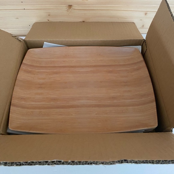 Front Of The House Platewise Rectangular Mod Plate 12” x 9” Bamboo Case of 6 - Picture 6 of 11